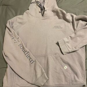 Simply Southern Taupe Hoodie with Logo